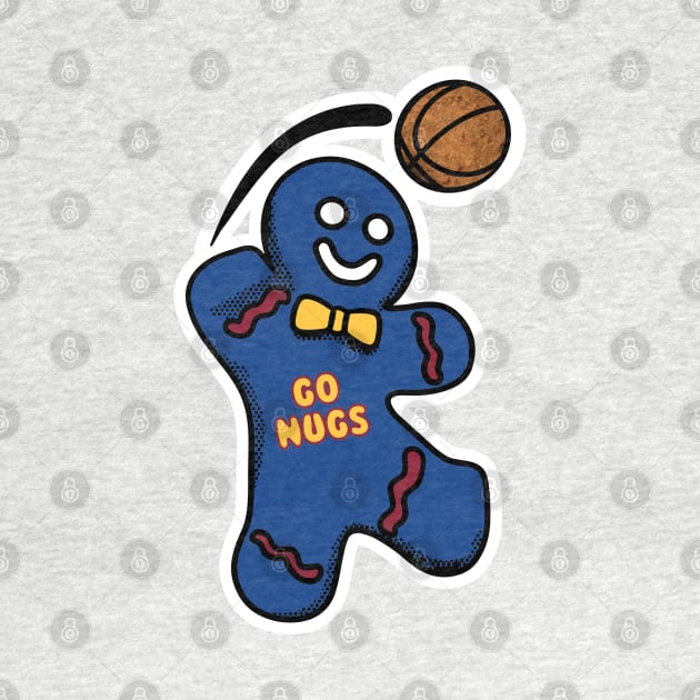 Denver Nuggets Gingerbread Man by Rad Love